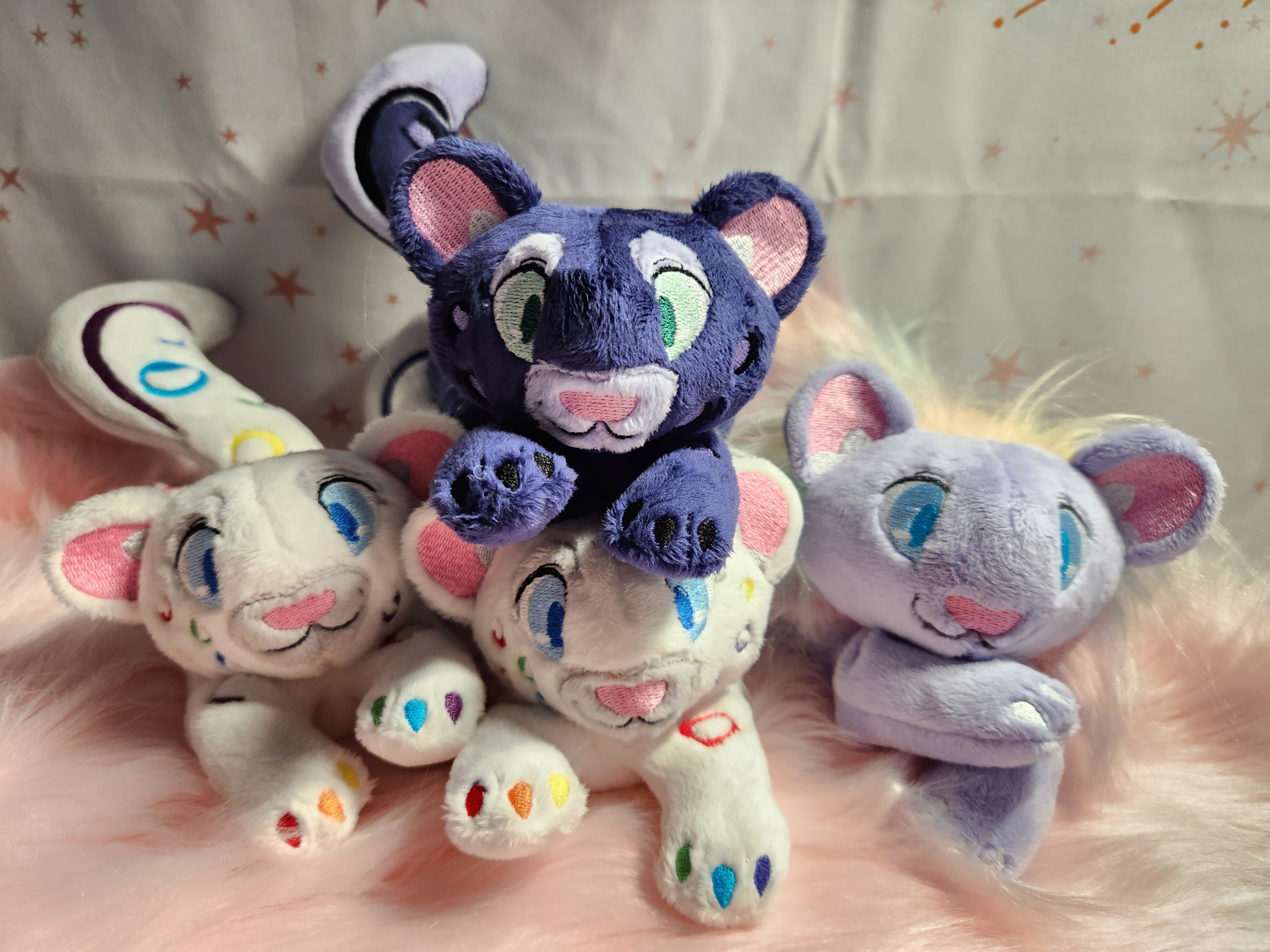 abstract art teal pink yellow